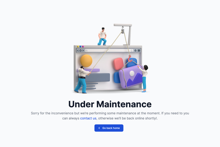 Maintenance page