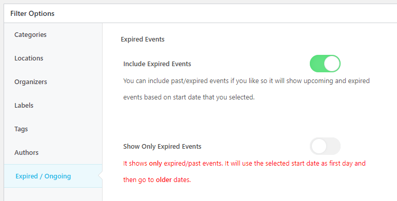 WordPress Event Calendar - Add Shortcode Wizard