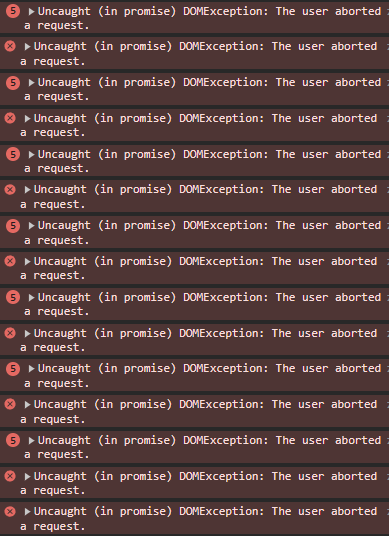 DOMException Error