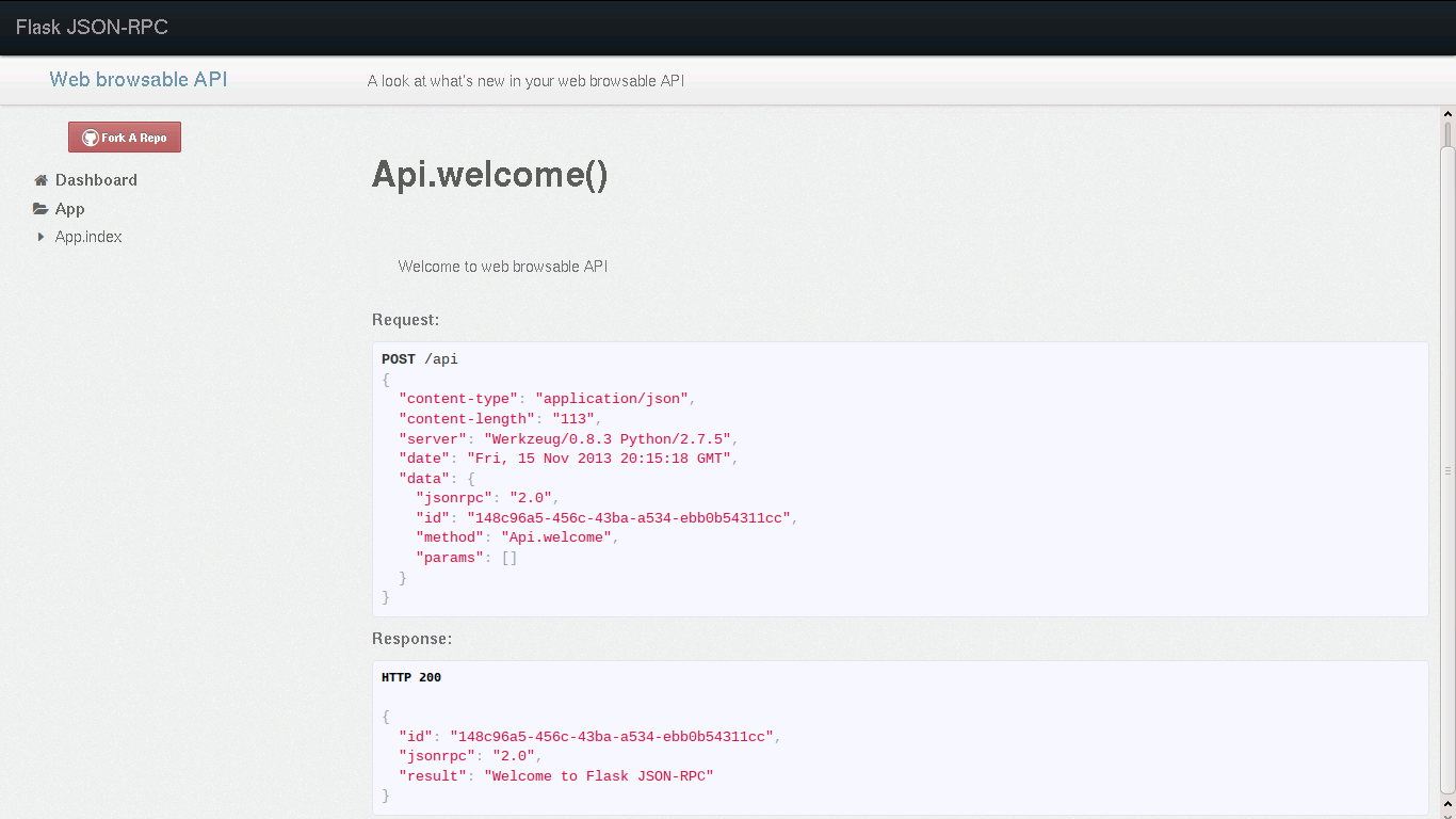 Web browsable API