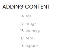 Adding content tags