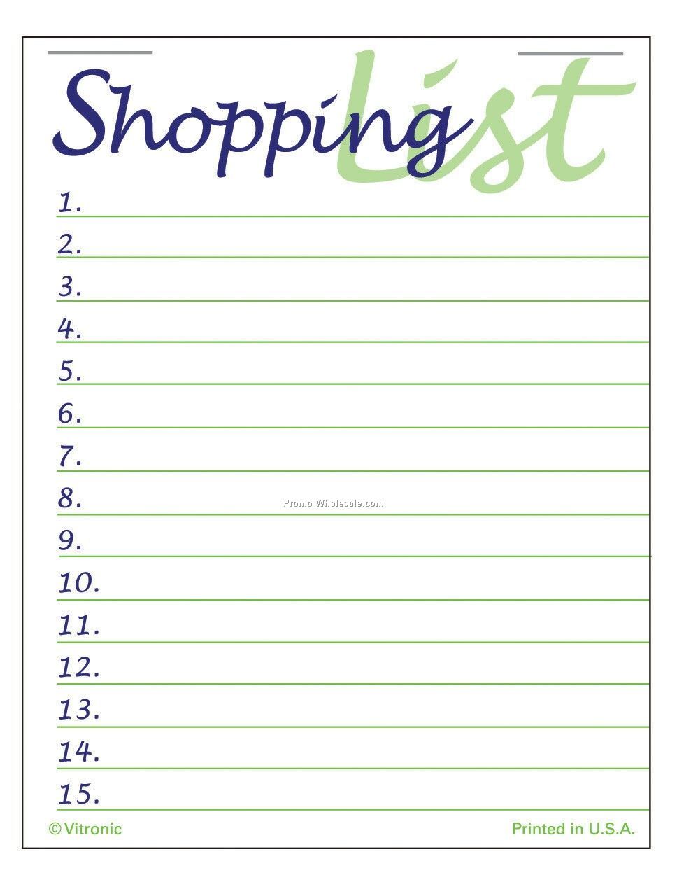 SHOPPING LIST