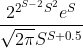 \frac{2^{2^{S - 2}S^2}e^S}{\sqrt{2\pi}S^{S + 0.5}}