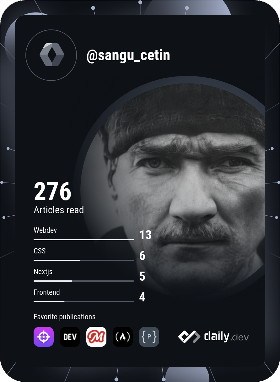 Cetin Sangu's Dev Card