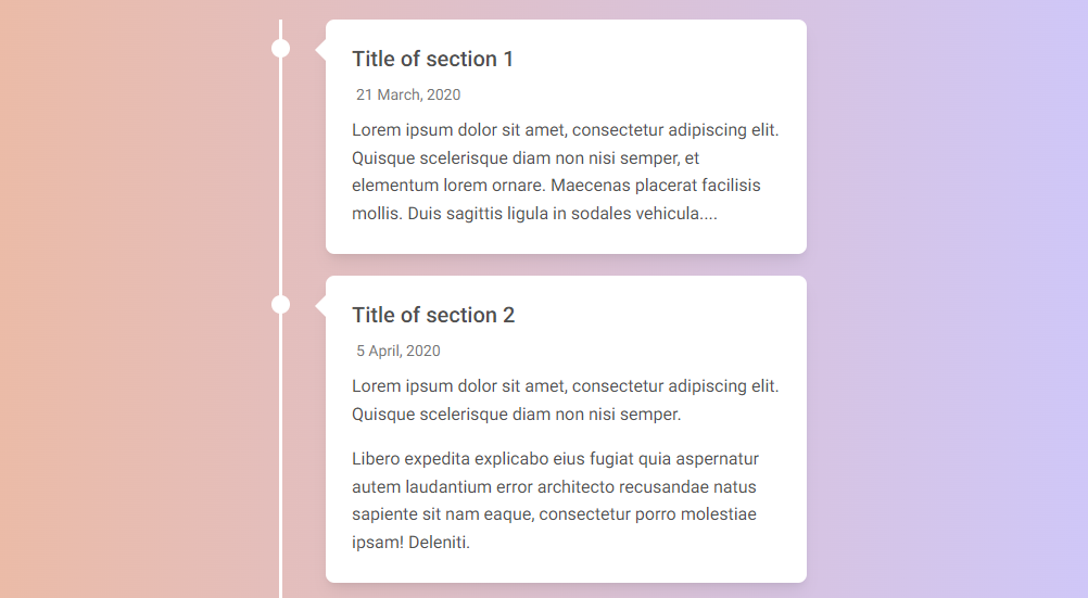 Bootstrap 5 Timeline