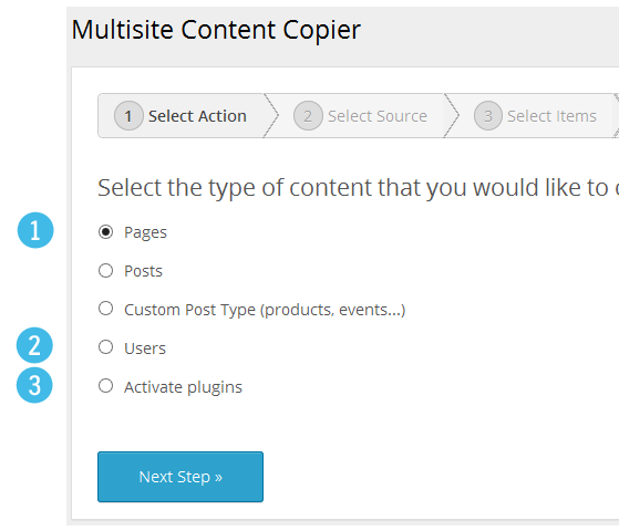 Multisite Content Copier - Copy Content