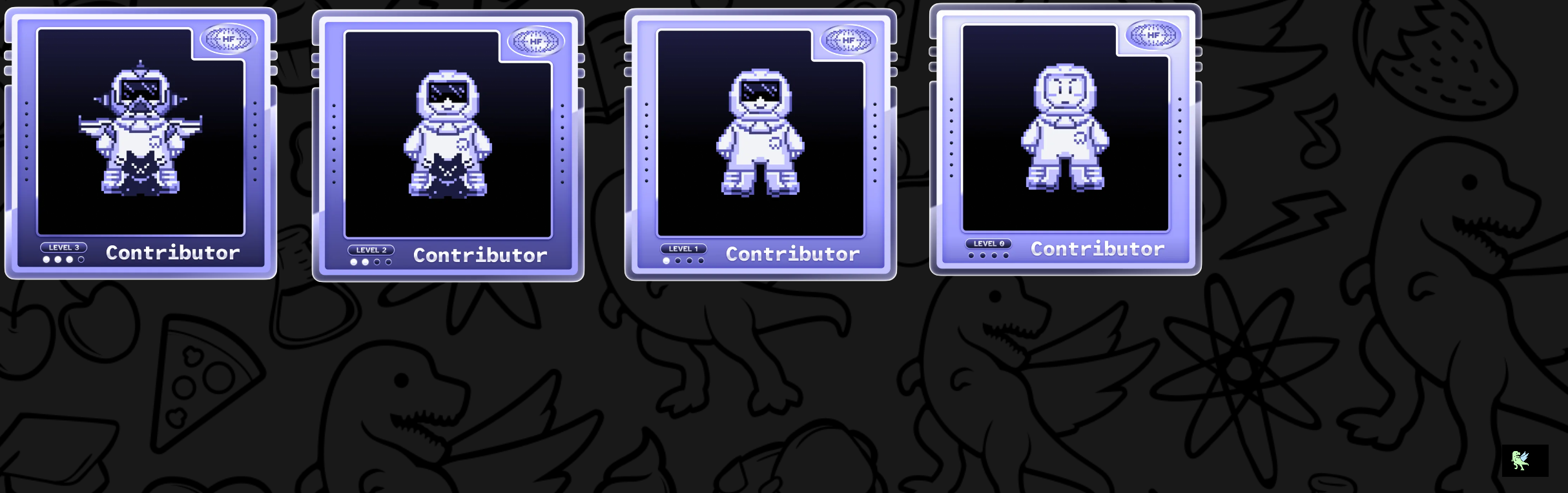 An image of @hagemaruwu's Holopin badges, which is a link to view their full Holopin profile