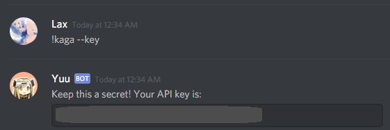 Yuu Get API KEY