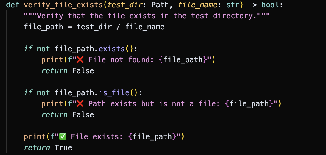 Check Target File Existence