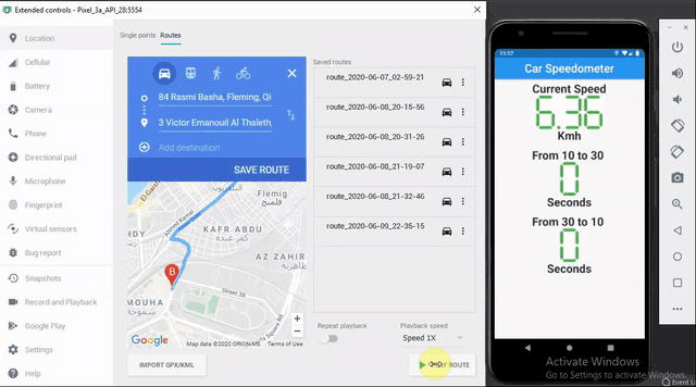 Car Speedometer Demo