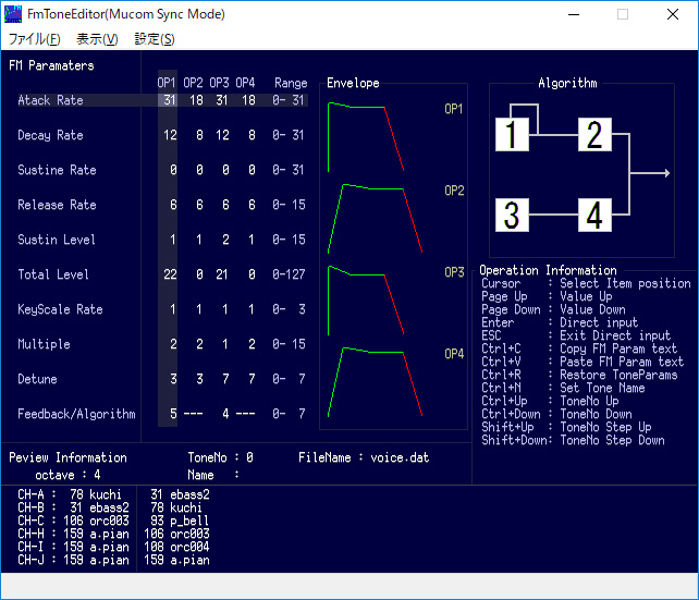 FM tone editor