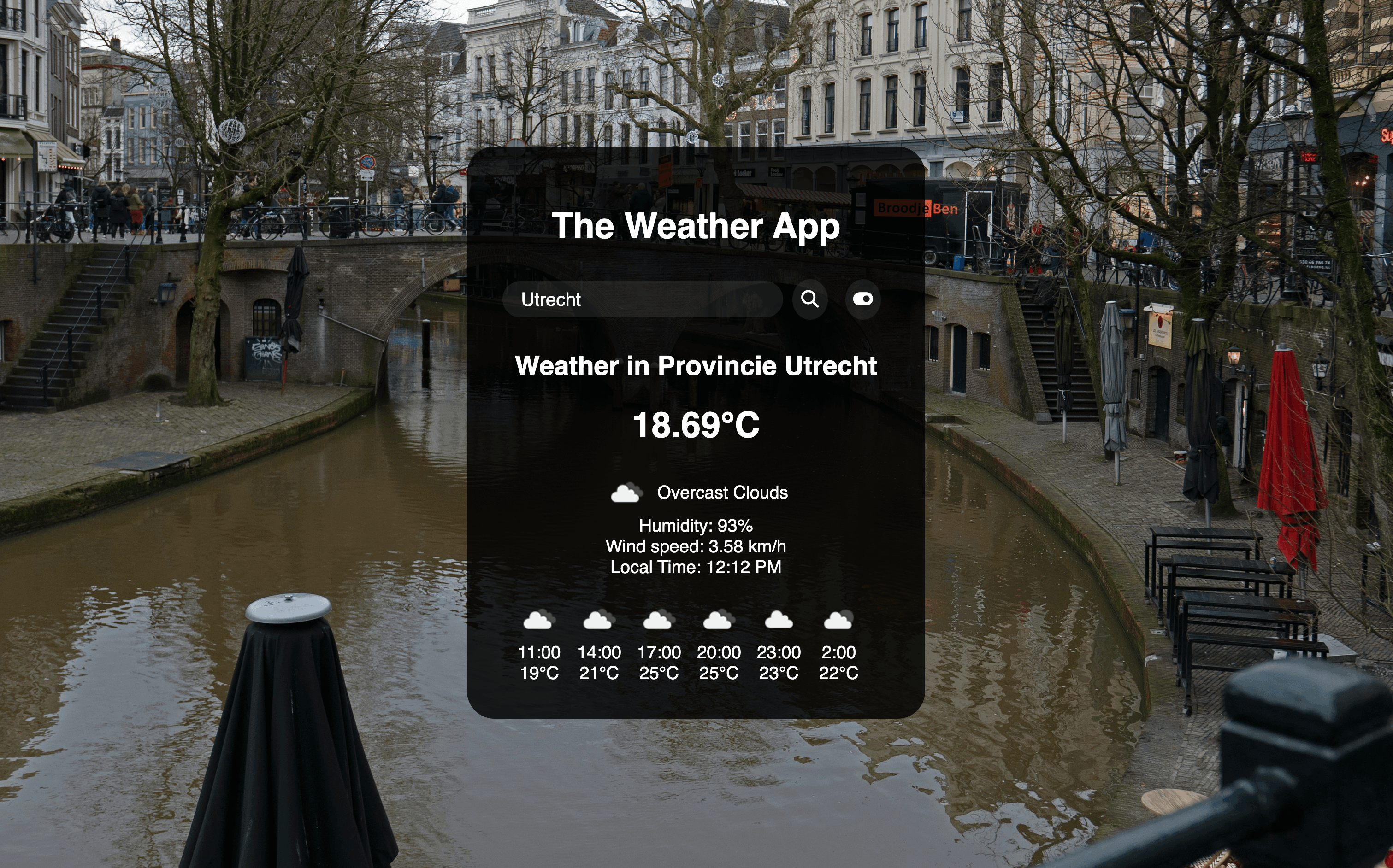 The Weather App Screenshot