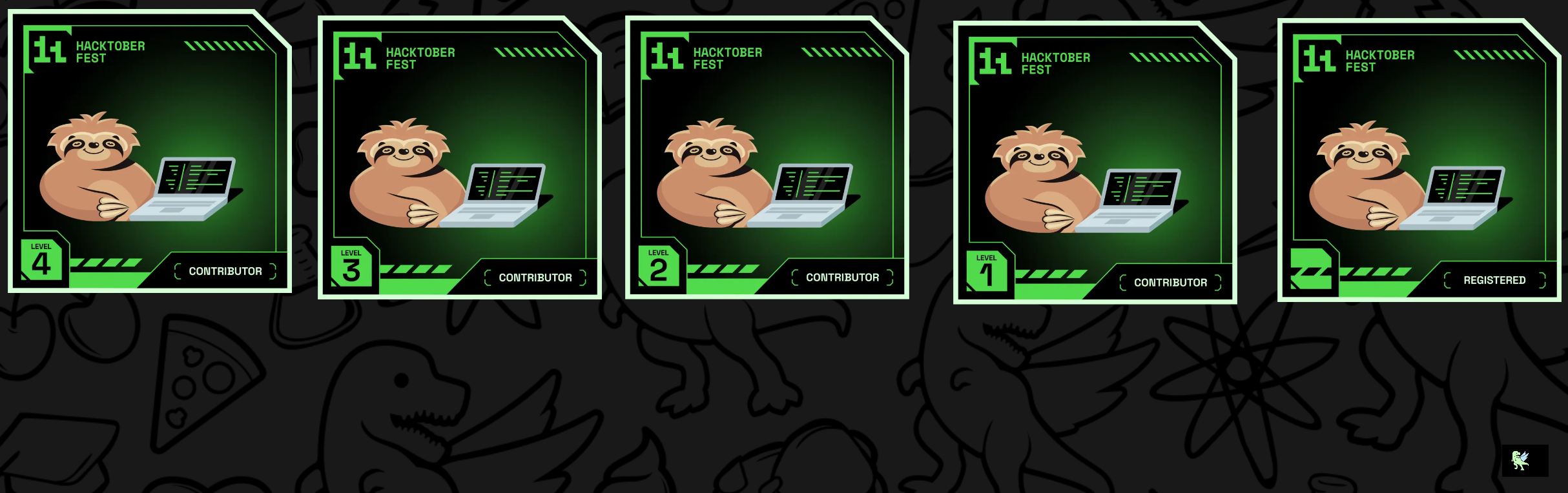 An image of @shikarisohan's Holopin badges, which is a link to view their full Holopin profile