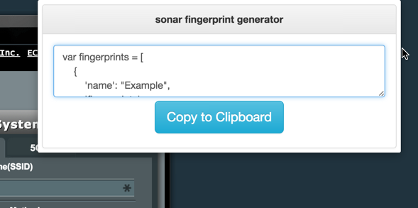 sonar.js fingerprint generator