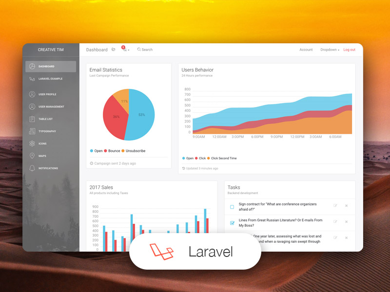 Light Bootstrap Dashboard Laravel