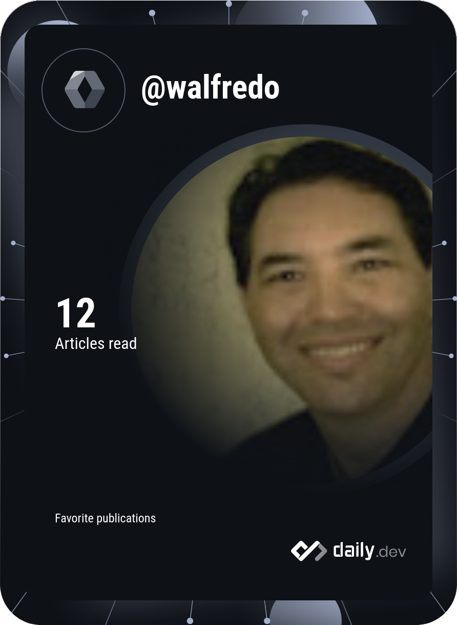 Walfredo Carlos Fernandes Carneiro's Dev Card