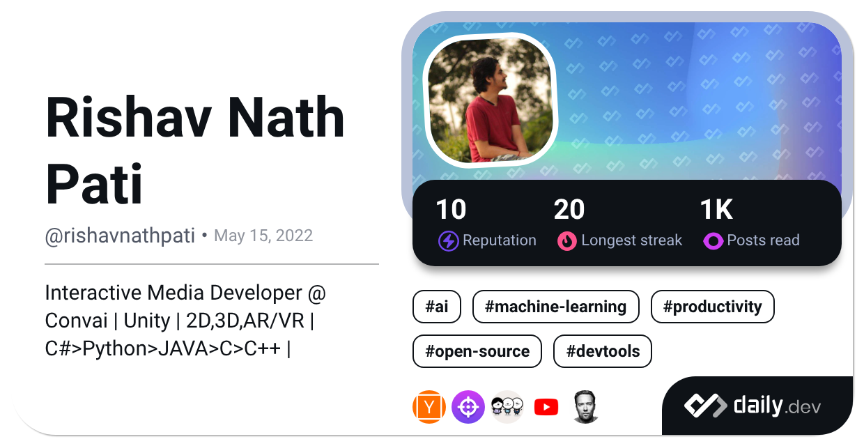Rishav Nath Pati's Dev Card