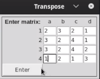 transpose input