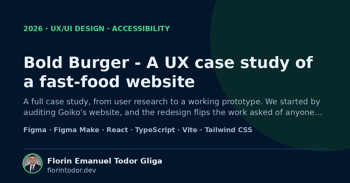 Bold Burger UX case study