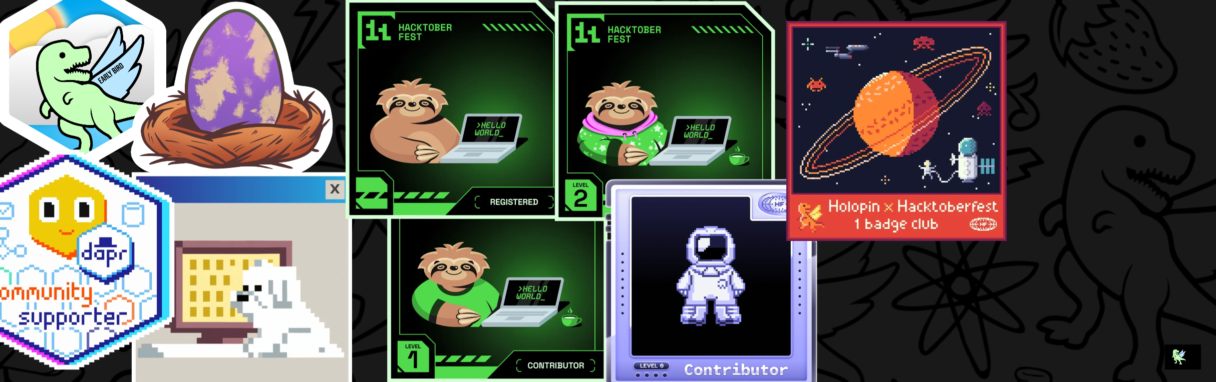 An image of @shrey0610's Holopin badges, which is a link to view their full Holopin profile