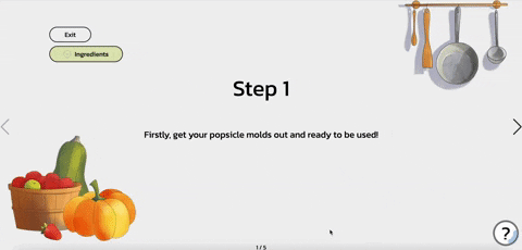 AI assistant on recipe steps flow