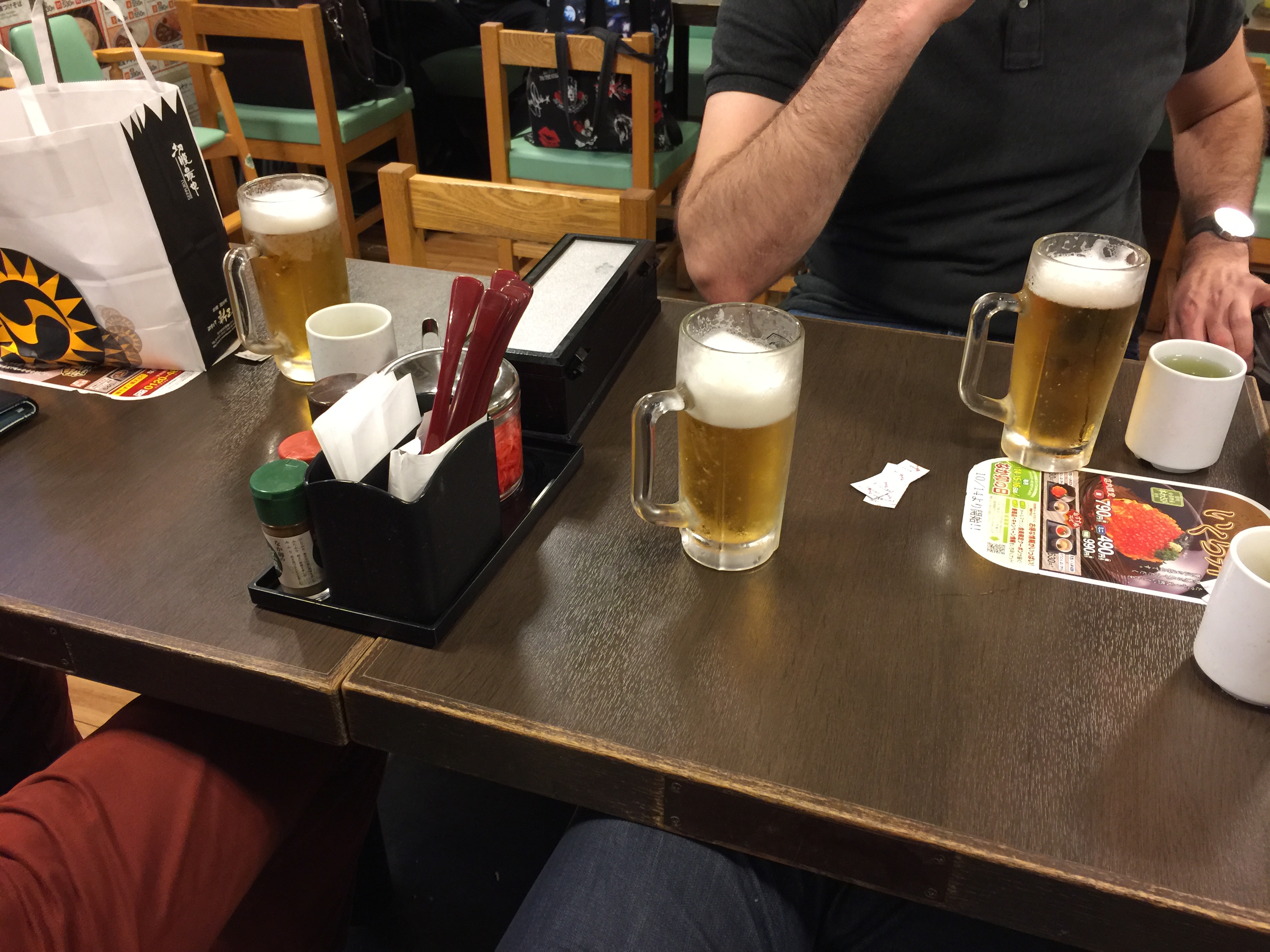 ビールと軽食