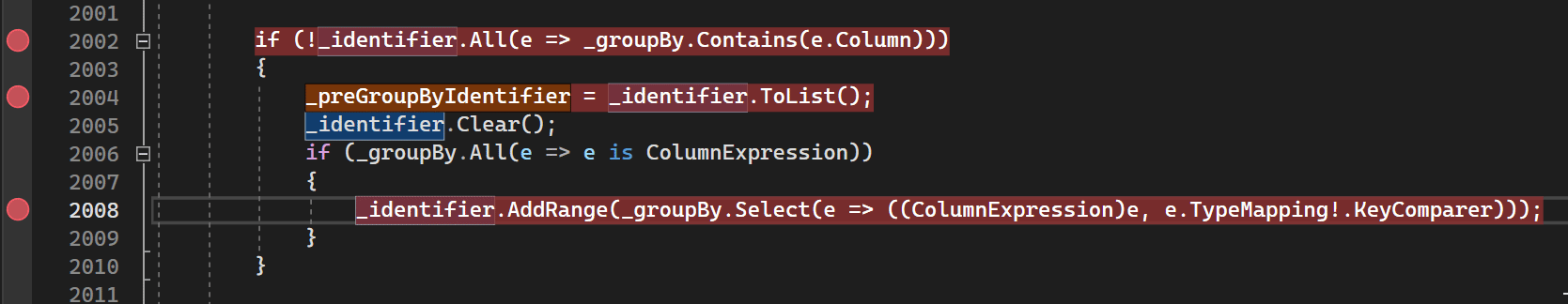 EF7 - GroupBy resulting in ArgumentNullException - Value cannot be null ...