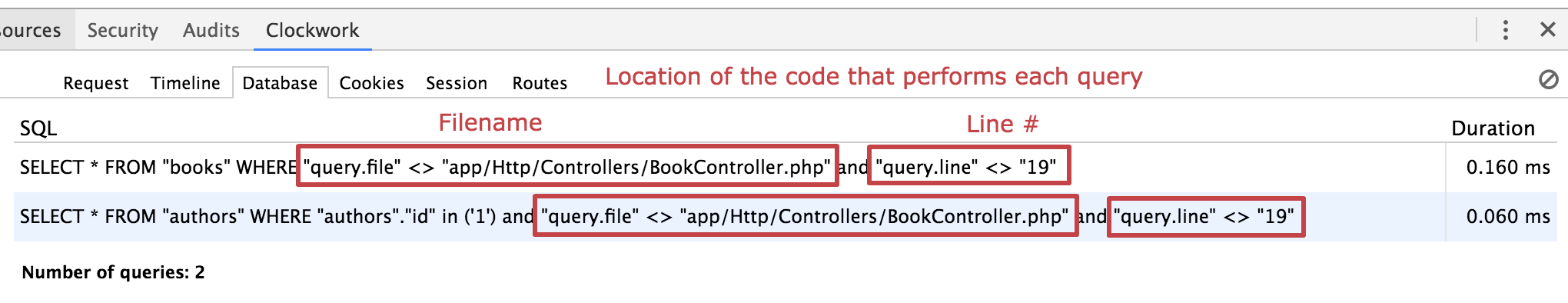 query tracer