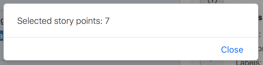 Selected story points