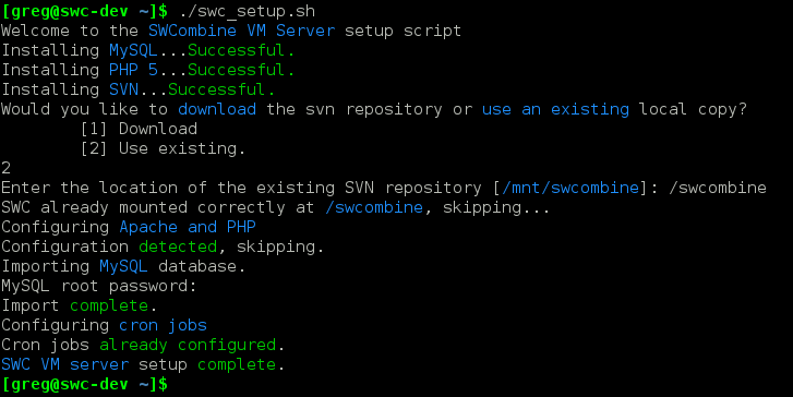 Sample script output