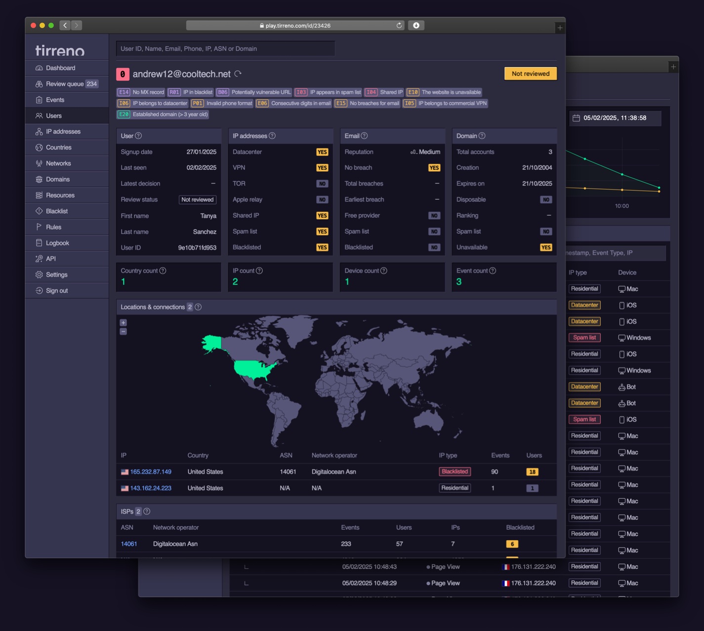 tirreno screenshot
