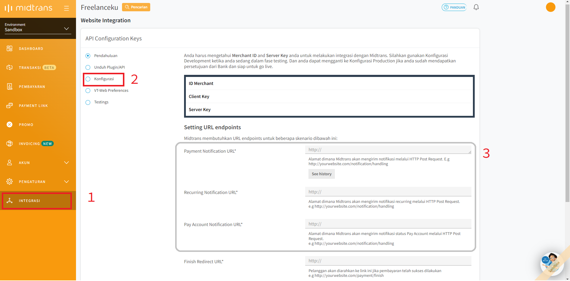 Webhook Configuration Midtrans