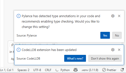 Notifications are disruptive when using AI Chat window · Issue #283982 ...
