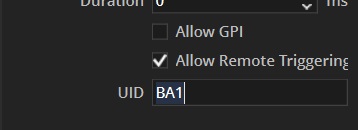 Enter an UID in Output section of element