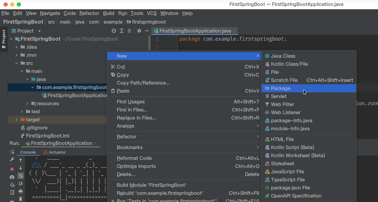 IDEA_new_package_in_springboot_project