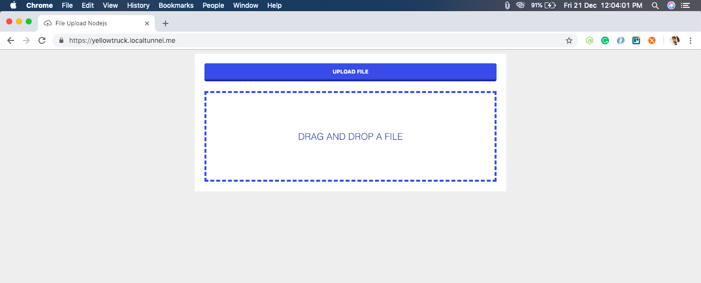 File upload nodejs Screenshot