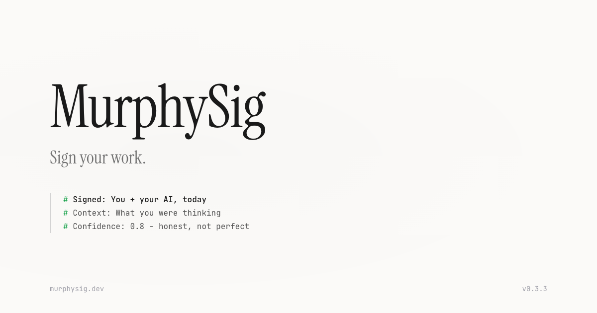 MurphySig — sign your work