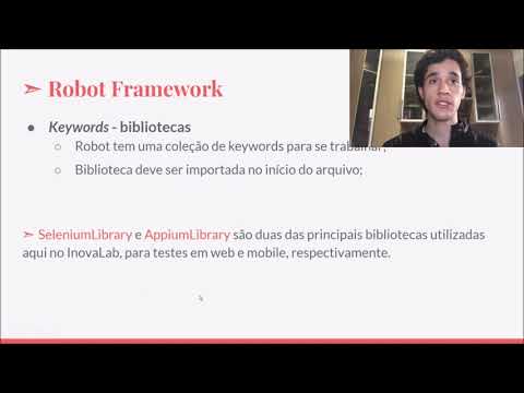 Video com o conceito de keywords do Robot