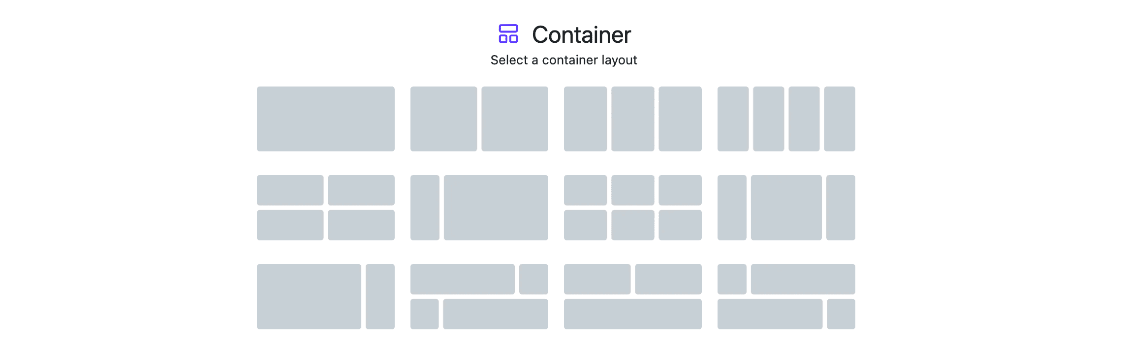 Container Layout Variations