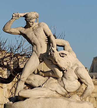 Theseus defeating the Minatour