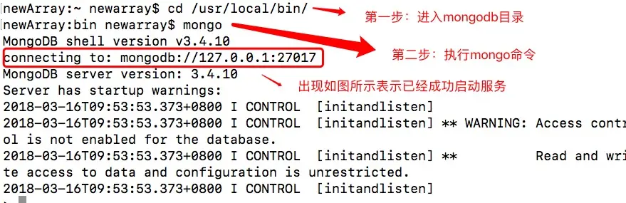 第二步：启动本地mongodb