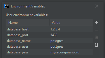 set up environment variables