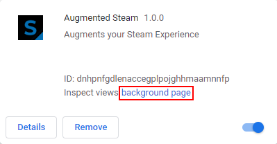 Chrome inspect background