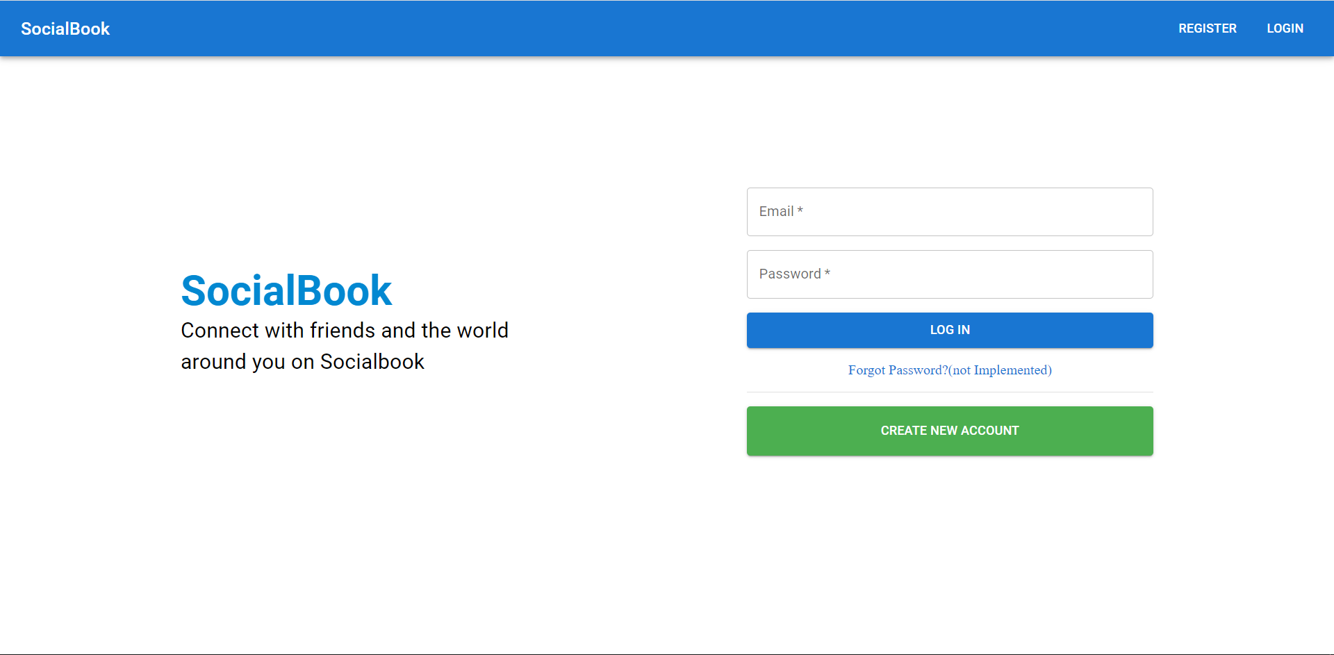 login page