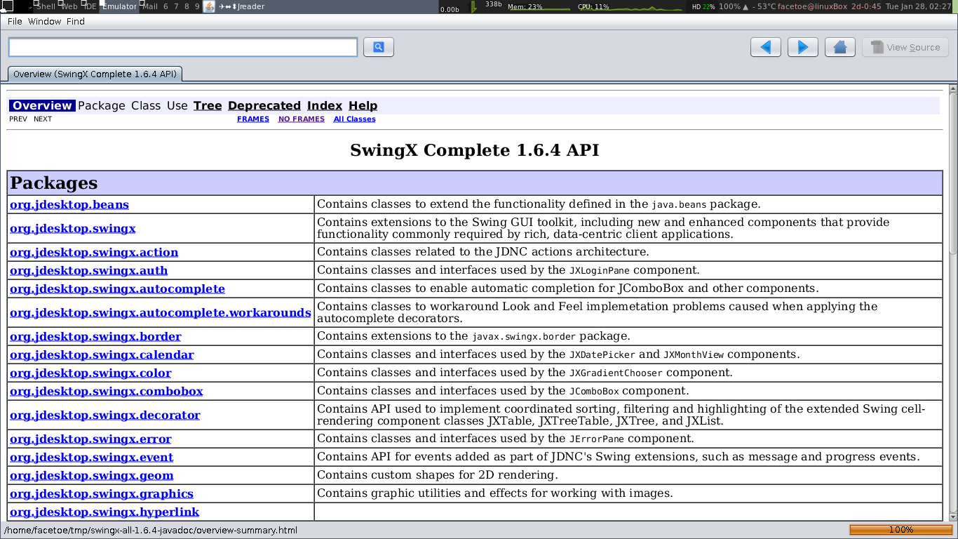 SwingX Profile