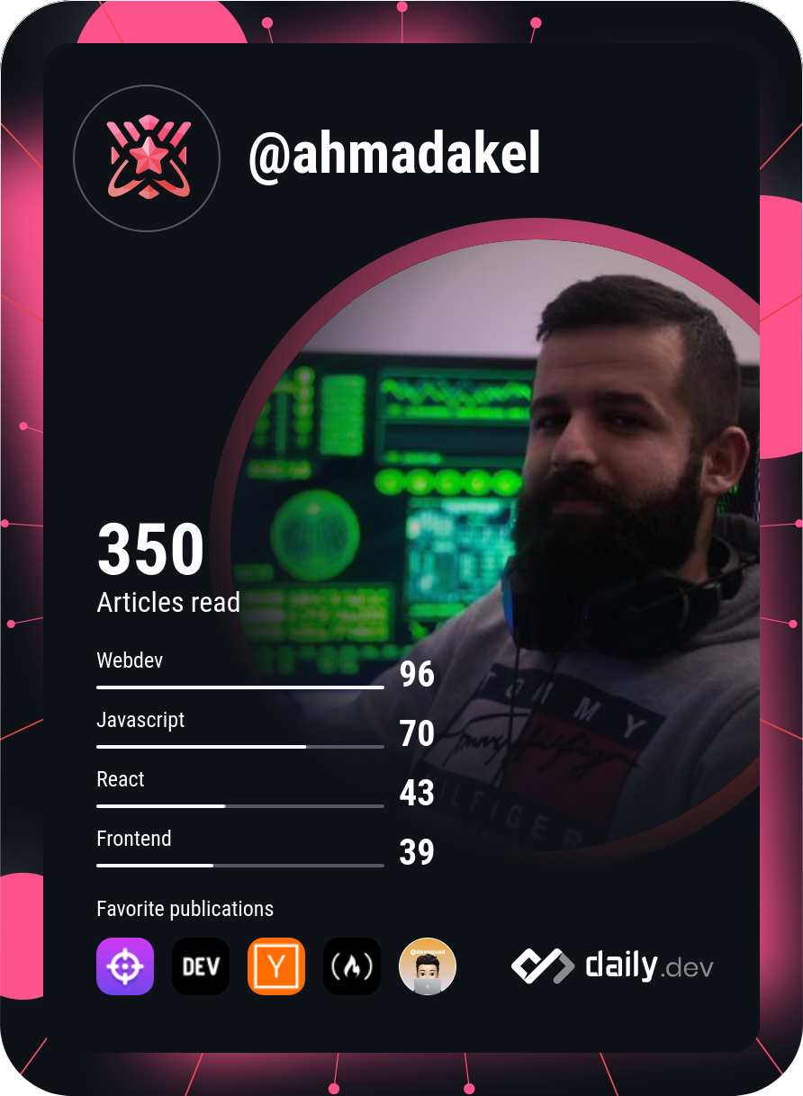 Ahmad Akel's Dev Card