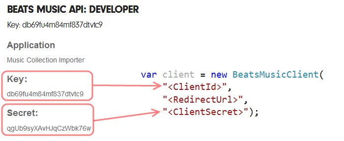 Beats Music Developer Credentials
