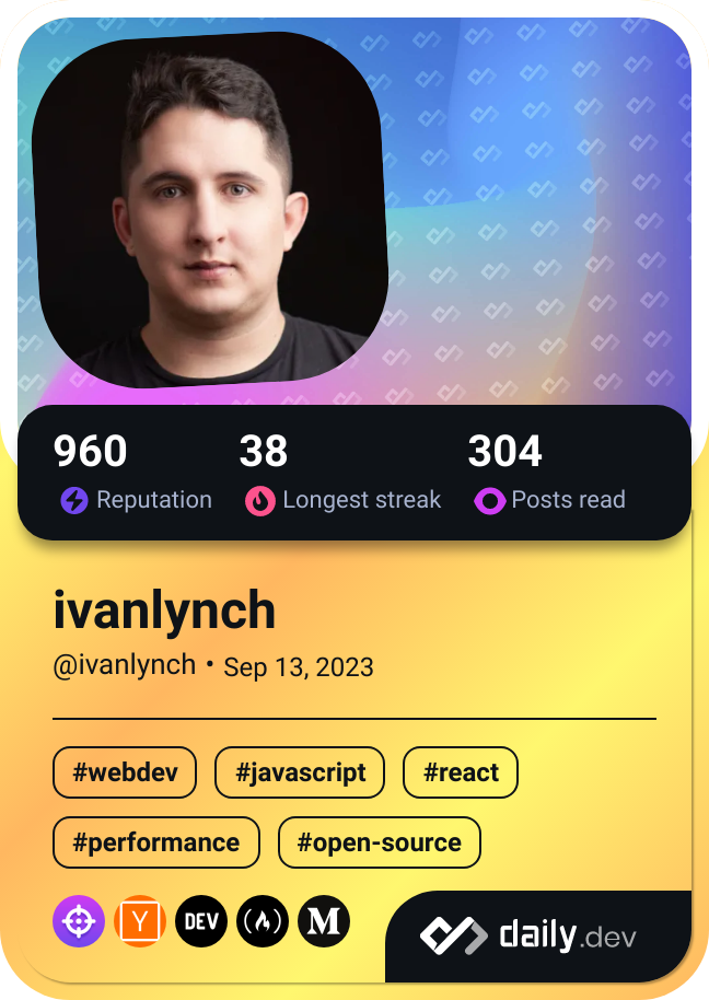 ivanlynch's Dev Card