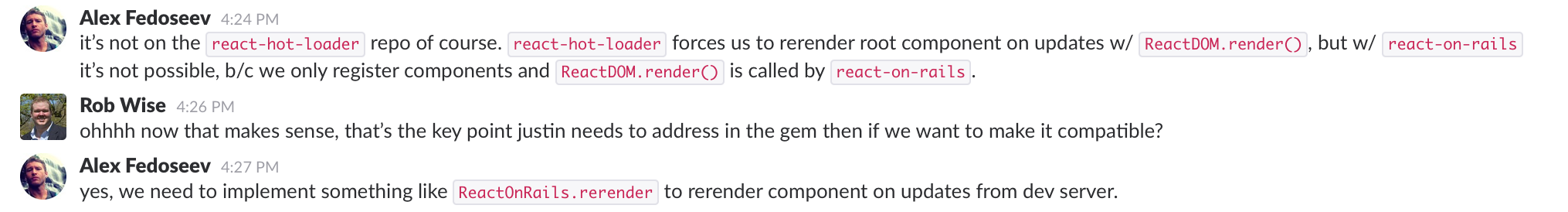 conversation about react-hot-reloader