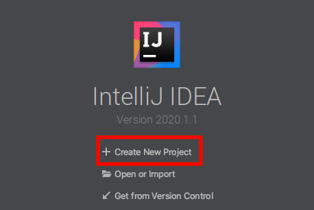 "Create New Project" button